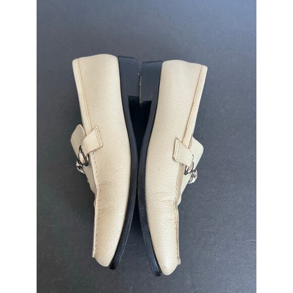 Vintage Gucci Cream Horsebit Pebble Leather Slip On Flat Loafer Driving Shoes 6B - Picture 5 of 11